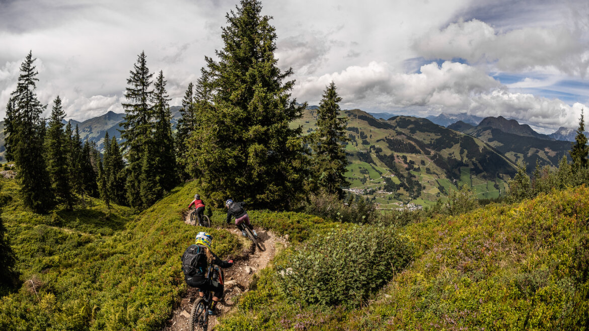 Downhill Bike Trail mit Freunden © Pinbike, Ross Bell